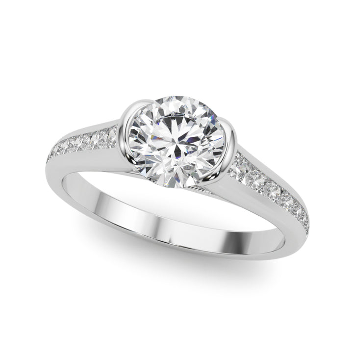 Platinum 1.33ctw Round Diamond Engagement Ring