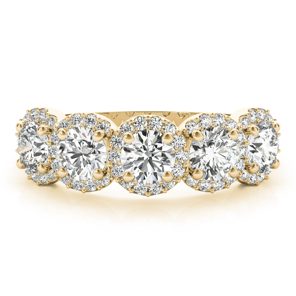 18K Yellow Gold 1.5 ctw Multi-Diamond Wedding Band