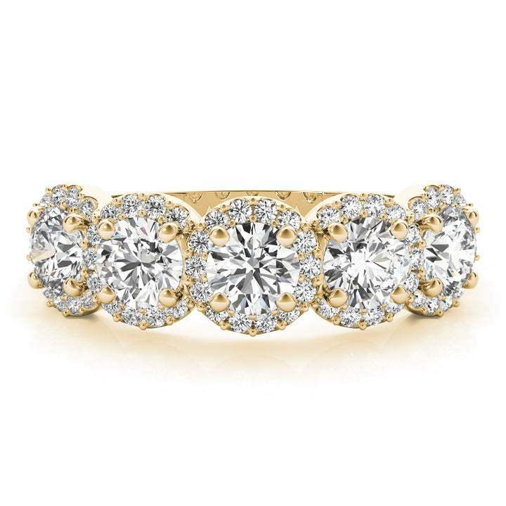 18K Yellow Gold 1.5 ctw Multi-Diamond Wedding Band