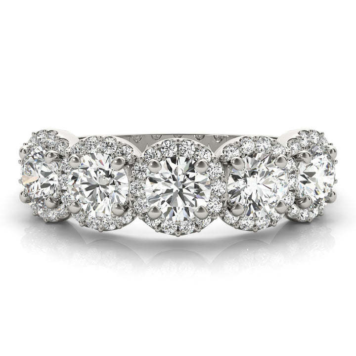 14K White Gold Round Diamond Wedding Ring