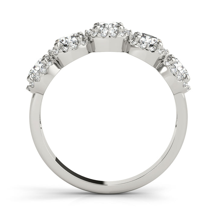 14K White Gold Round Diamond Wedding Ring