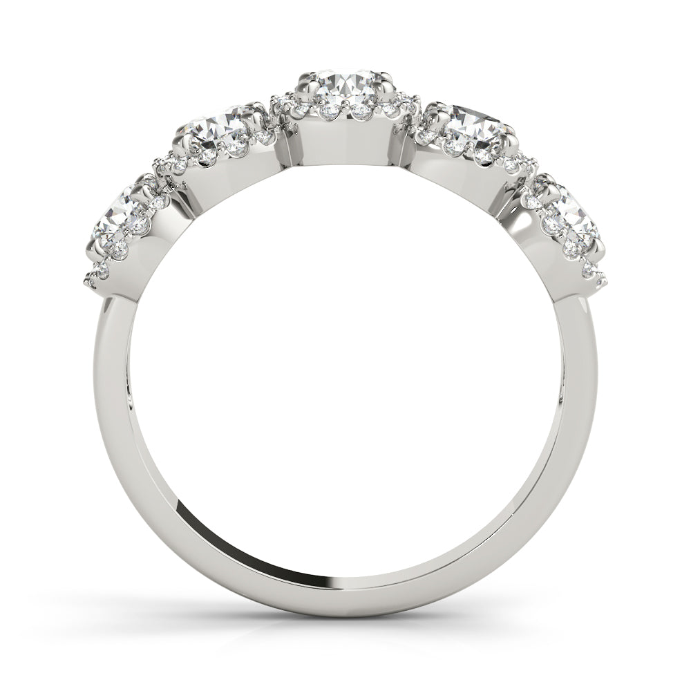Platinum Multi-Diamond Wedding Ring 1.5 CTW