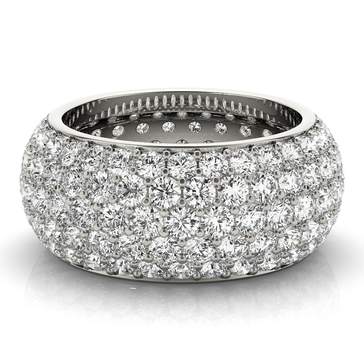 Platinum White Pave Diamond Wedding Ring
