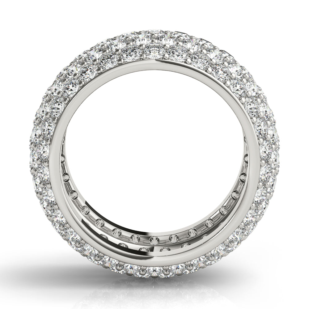 18K White Gold Pave Diamond Wedding Ring