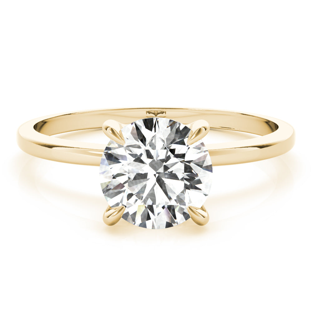 14K Yellow Gold 1 1/8 ct tw Halo Diamond Engagement Ring