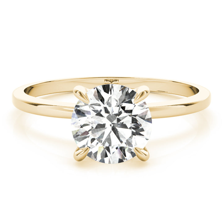 14K Yellow Gold 1 1/8 ct tw Halo Diamond Engagement Ring