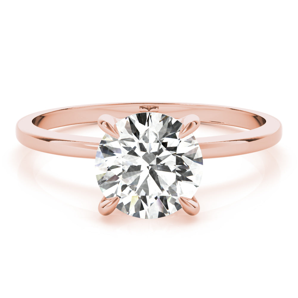 14K Rose Gold 1 1/8 ct tw Halo Diamond Engagement Ring