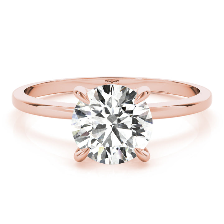 14K Rose Gold 1 1/8 ct tw Halo Diamond Engagement Ring