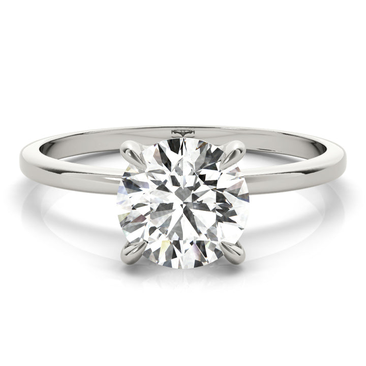 14K White Gold 1 ct Diamond Halo Engagement Ring