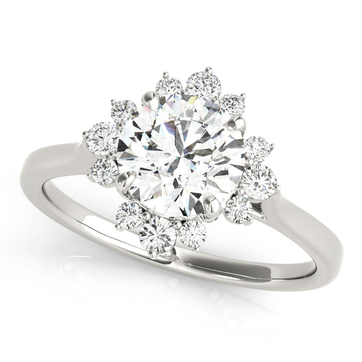 Diamond Round Halo Engagement Ring
