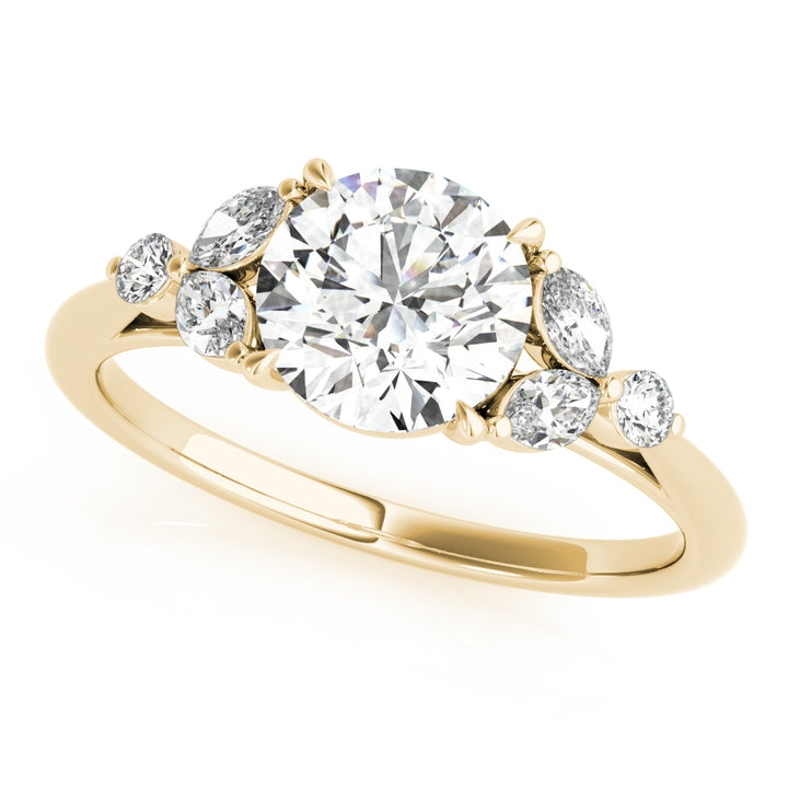 18K Yellow Gold Diamond Engagement Ring