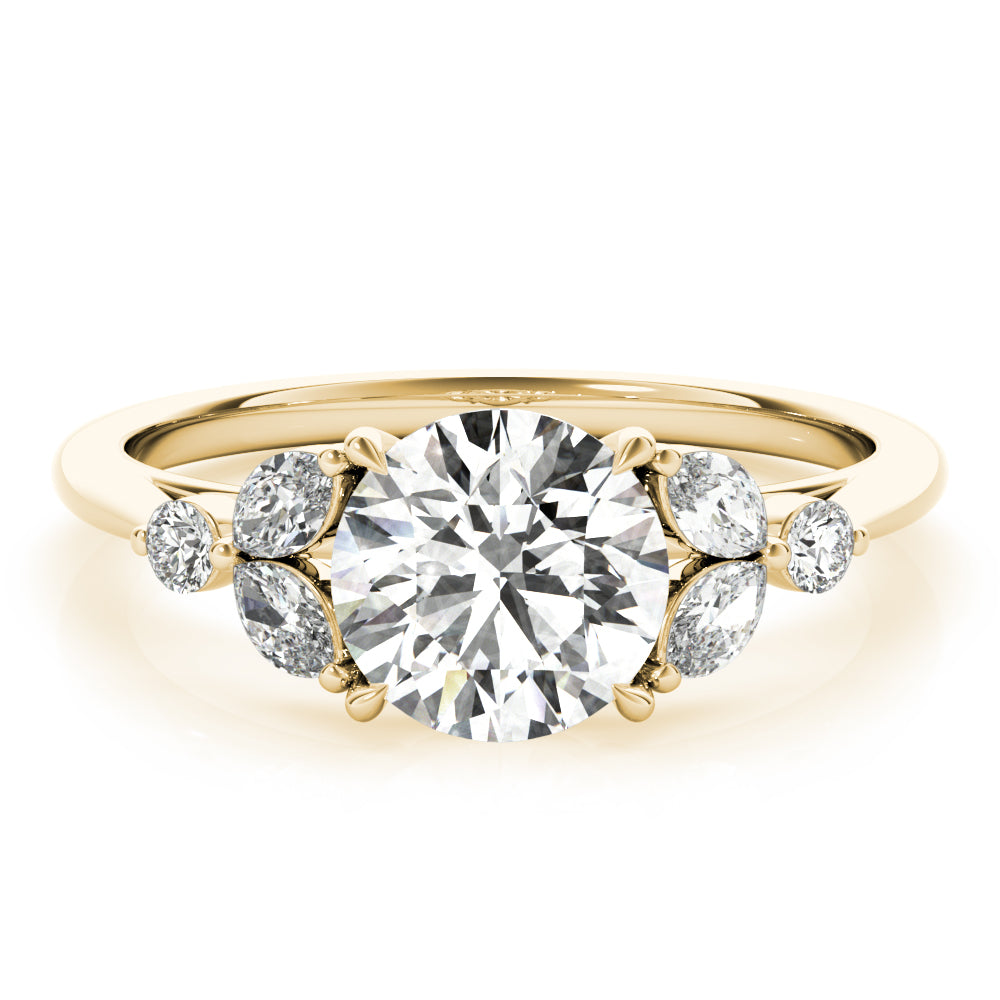 18K Yellow Gold Diamond Engagement Ring