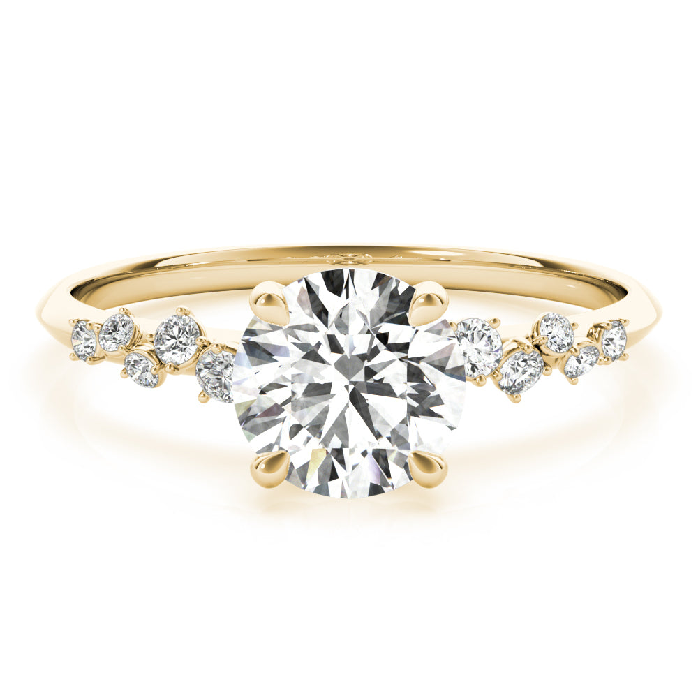 14K Yellow Gold 1 1/8 ct tw Single Row Diamond Engagement Ring
