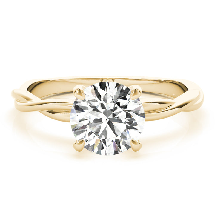 1ct Diamond 18K Yellow Gold Solitaire Engagement Ring