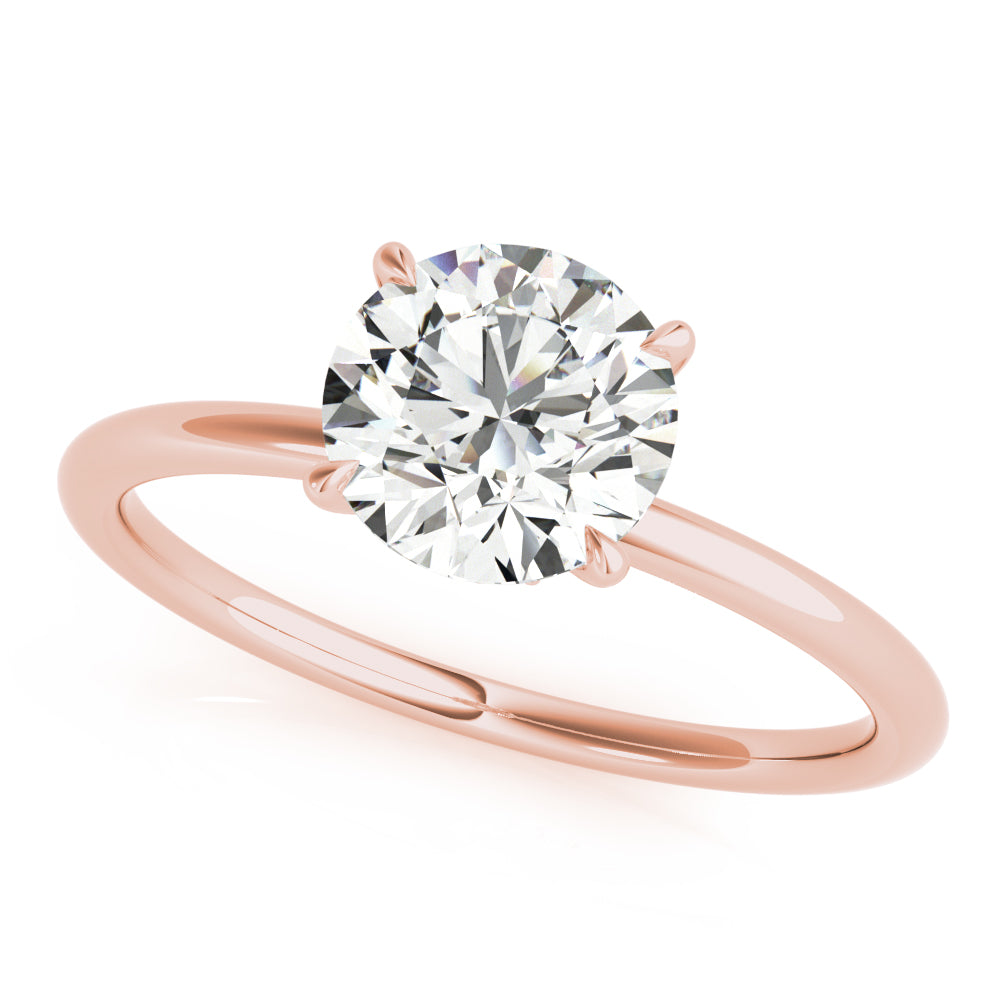 18K Rose Gold 1 CT Diamond Halo Engagement Ring