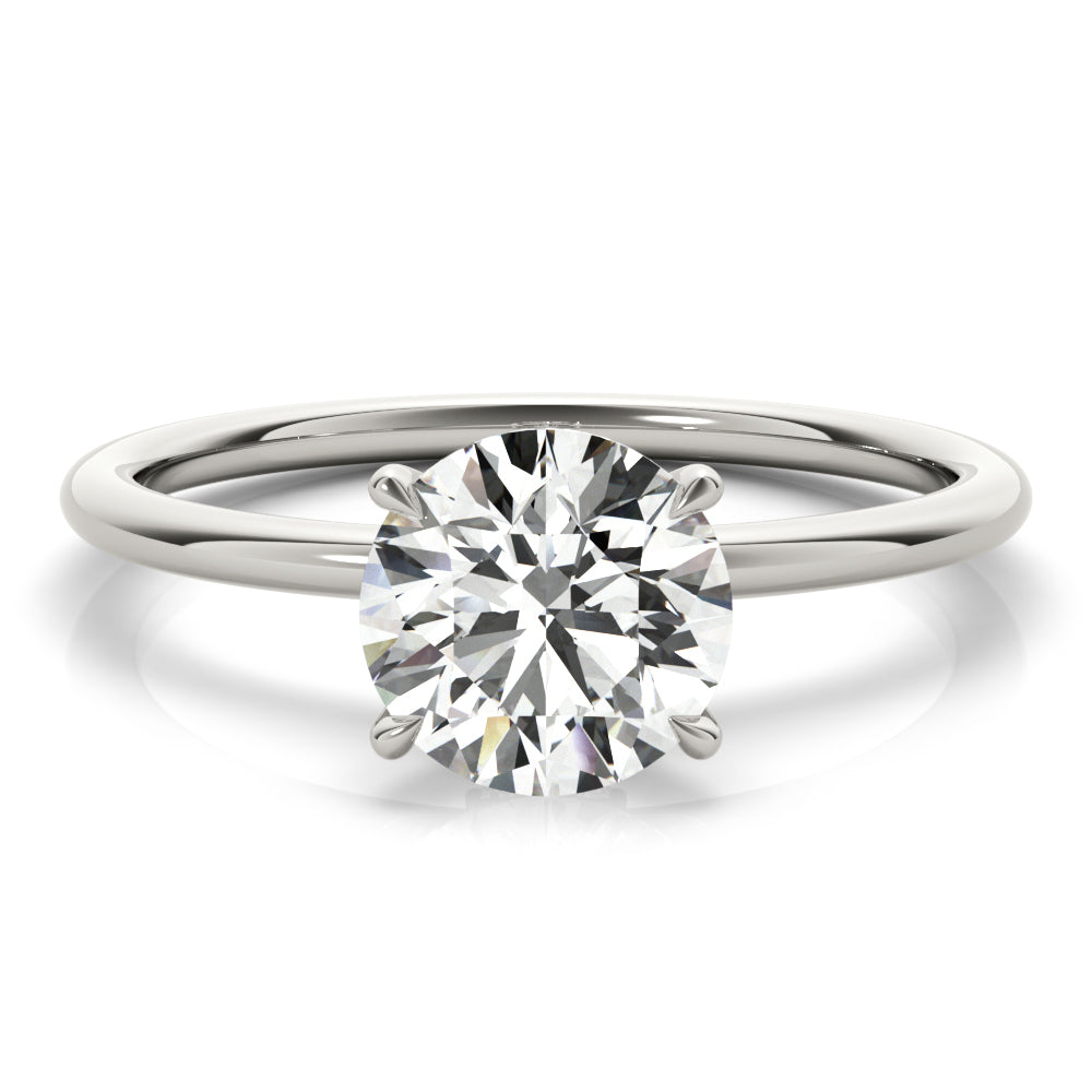 18K White Gold 1 CT Diamond Halo Engagement Ring