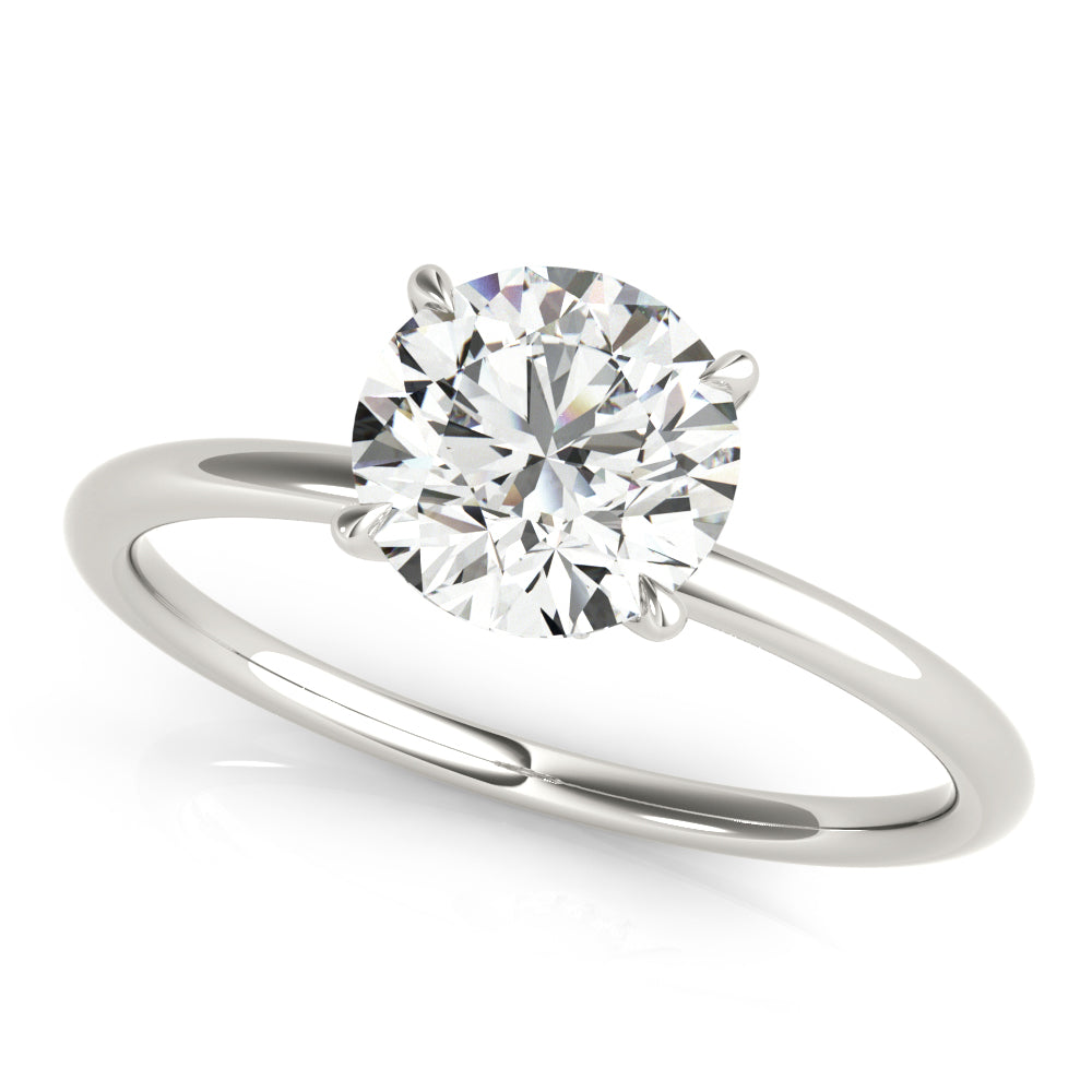 14K White Gold 1 CT Diamond Halo Engagement Ring