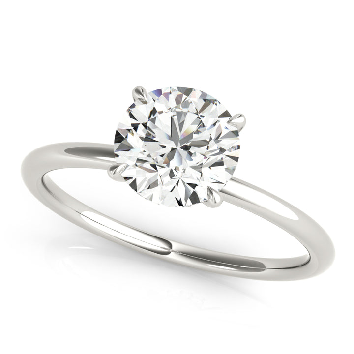 18K White Gold 1 CT Diamond Halo Engagement Ring