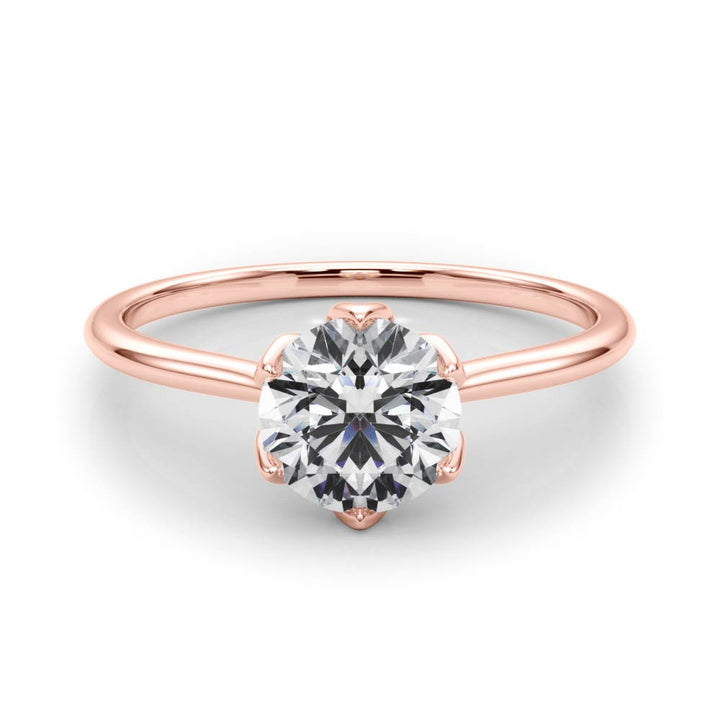 14K Rose Gold 1 ct tw Solitaire Diamond Engagement Ring