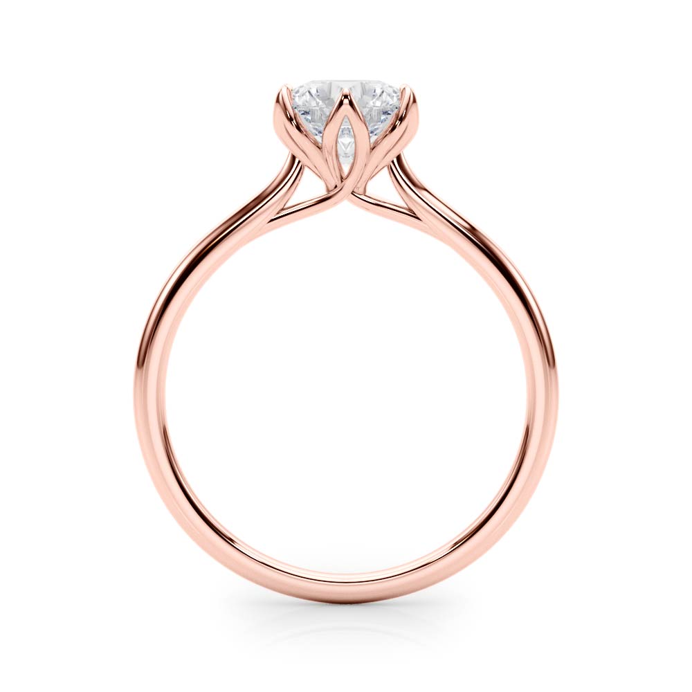 18K Rose Gold 1 ct tw Solitaire Diamond Engagement Ring
