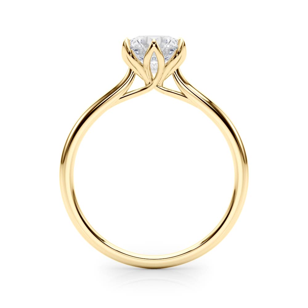 18K Yellow Gold 1 CT Diamond Engagement Ring