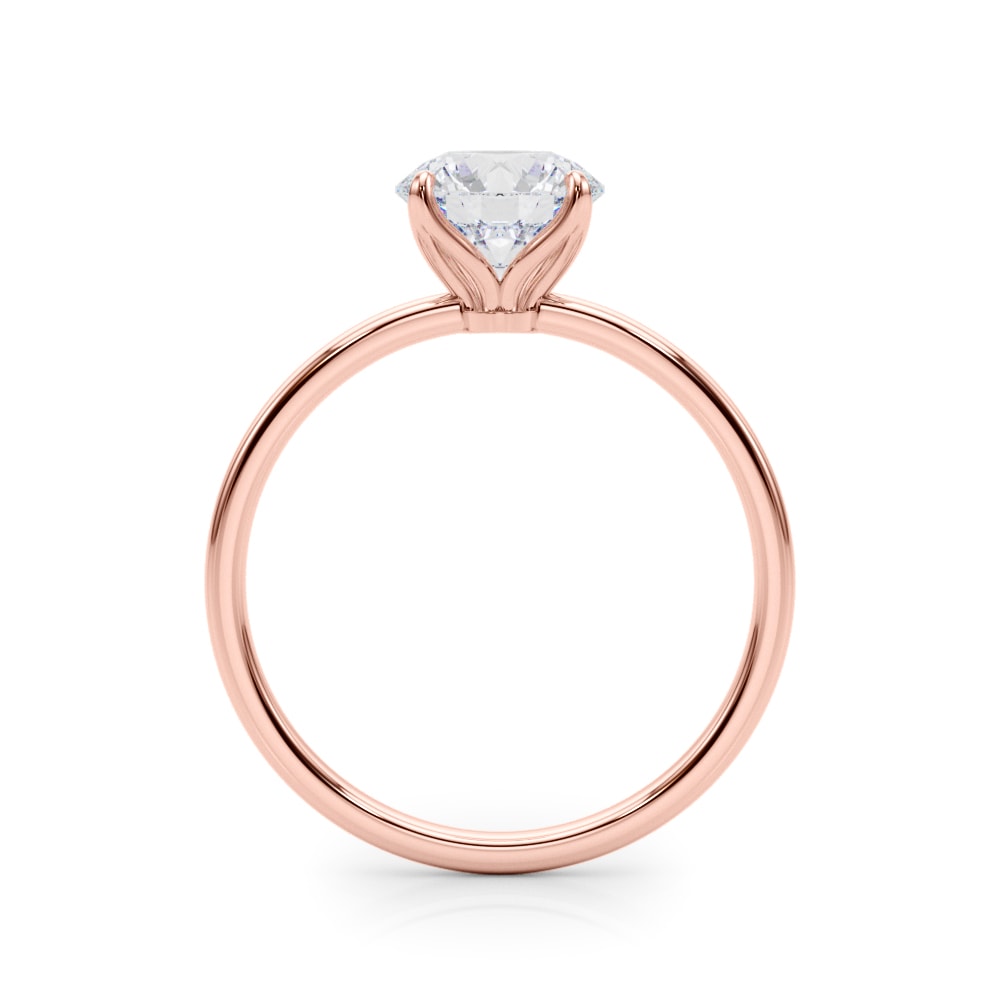 18K Rose Gold 1 ct tw Solitaire Diamond Engagement Ring