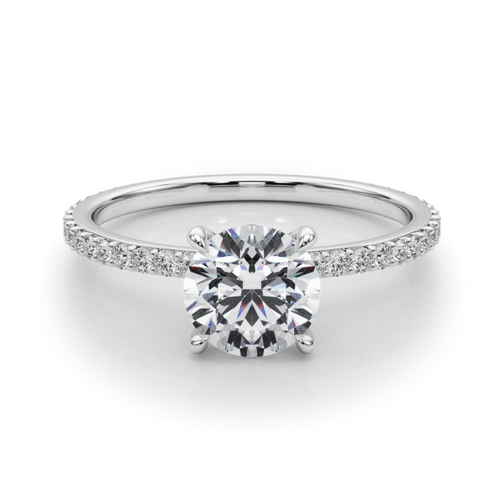 18K White Gold 1.33ctw Round Diamond Engagement Ring