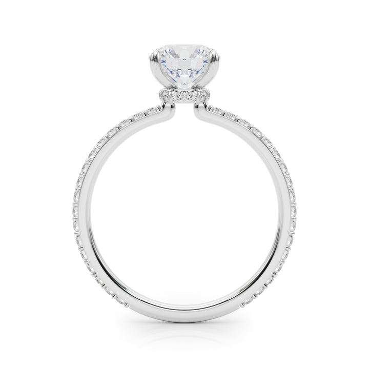 18K White Gold 1.33ctw Round Diamond Engagement Ring