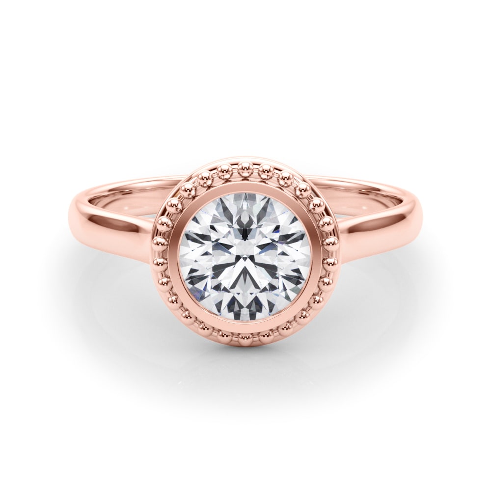 18K Rose Gold 1 ct tw Solitaire Diamond Engagement Ring
