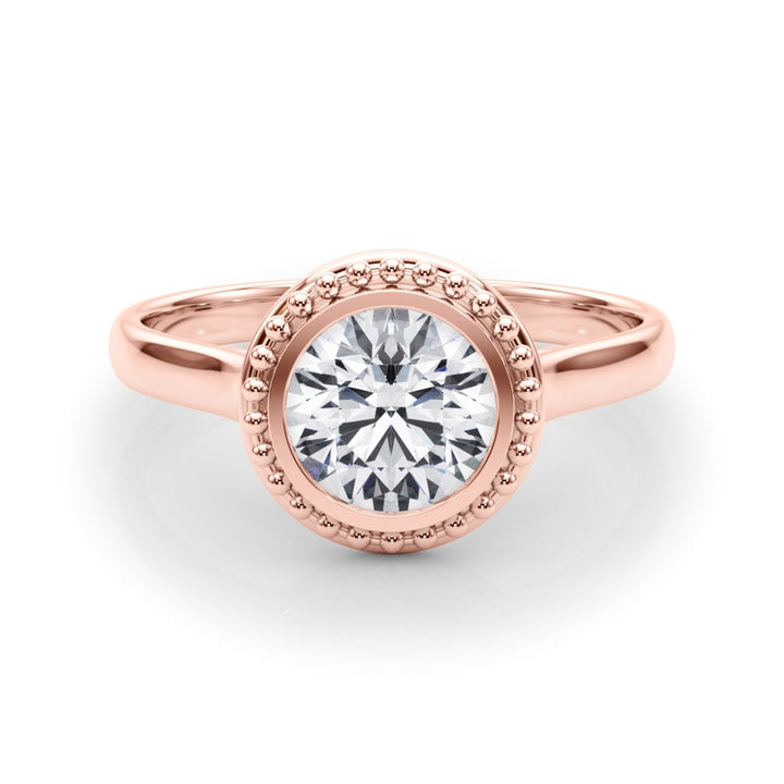 18K Rose Gold 1 ct tw Solitaire Diamond Engagement Ring