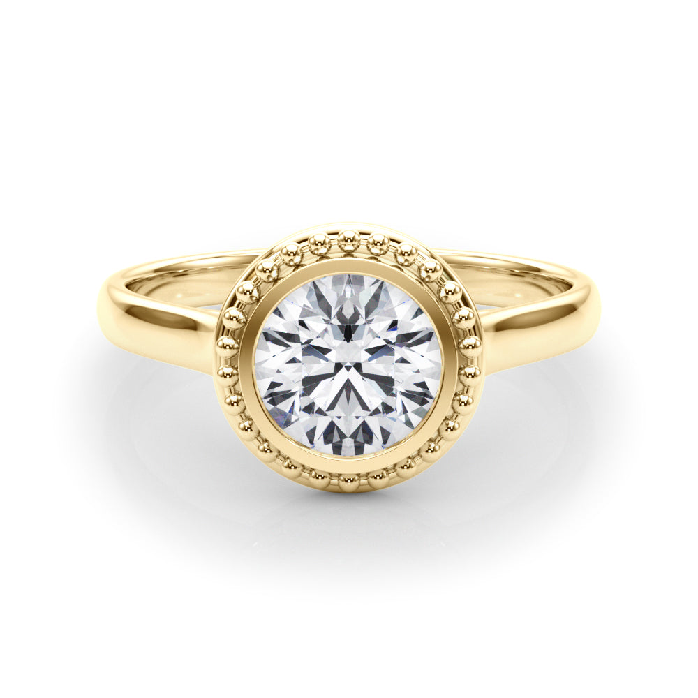 14K Yellow Gold 1 CT Diamond Engagement Ring