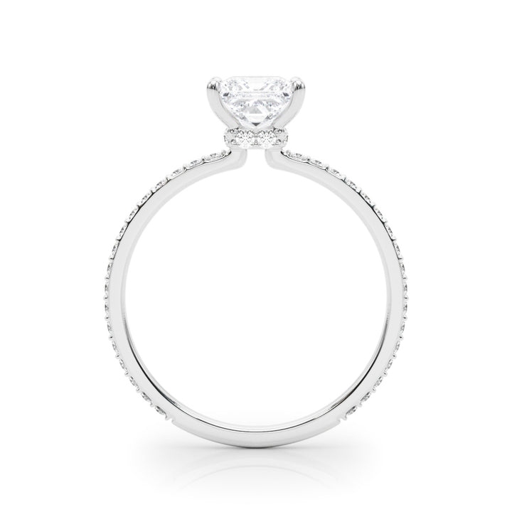 14K White Gold 1 CT Diamond Halo Engagement Ring