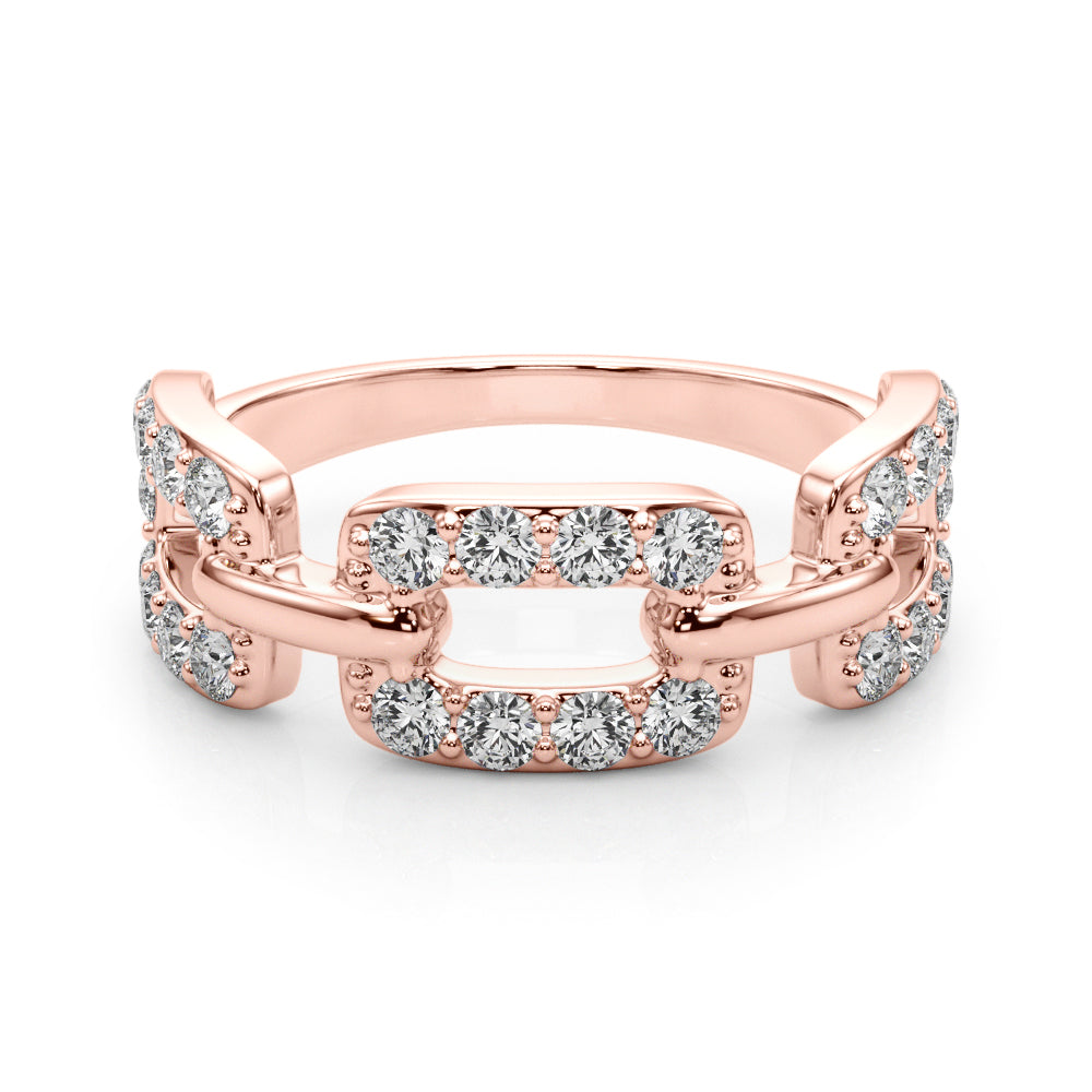 18K Rose Gold Multi-Diamond Fashion Ring