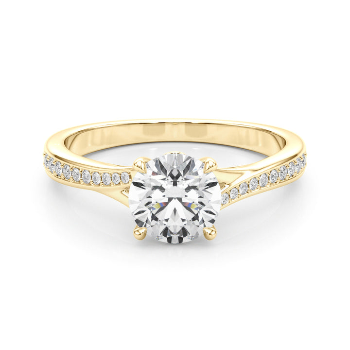 18K Yellow Gold 5/8 ct tw Single Row Diamond Engagement Ring