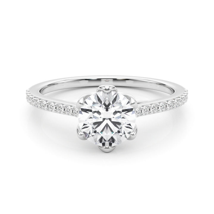 18K White Gold 1 ct Diamond Engagement Ring