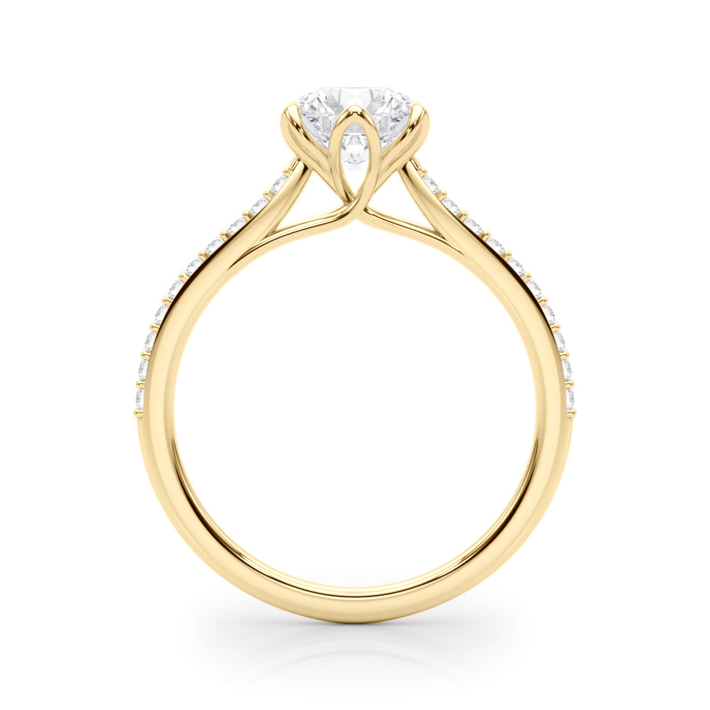 18K Yellow Gold 1.16 ctw Round Diamond Engagement Ring