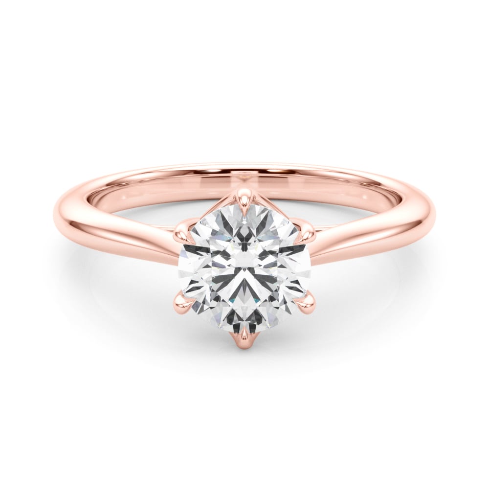 14K Rose Gold 1 ct tw Solitaire Diamond Engagement Ring