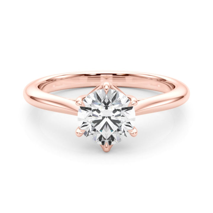 14K Rose Gold 1 ct tw Solitaire Diamond Engagement Ring