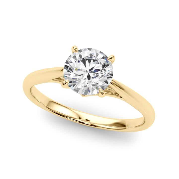 14K Yellow Gold 1ct Diamond Solitaire Engagement Ring