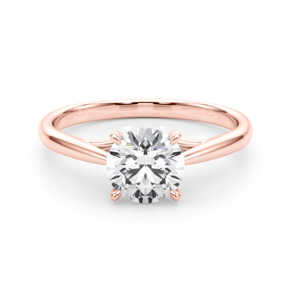 14K Rose Gold 1 ct tw Solitaire Diamond Engagement Ring