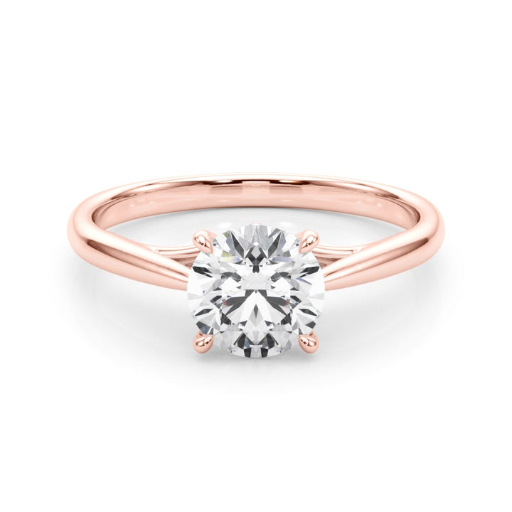 14K Rose Gold 1 ct tw Solitaire Diamond Engagement Ring