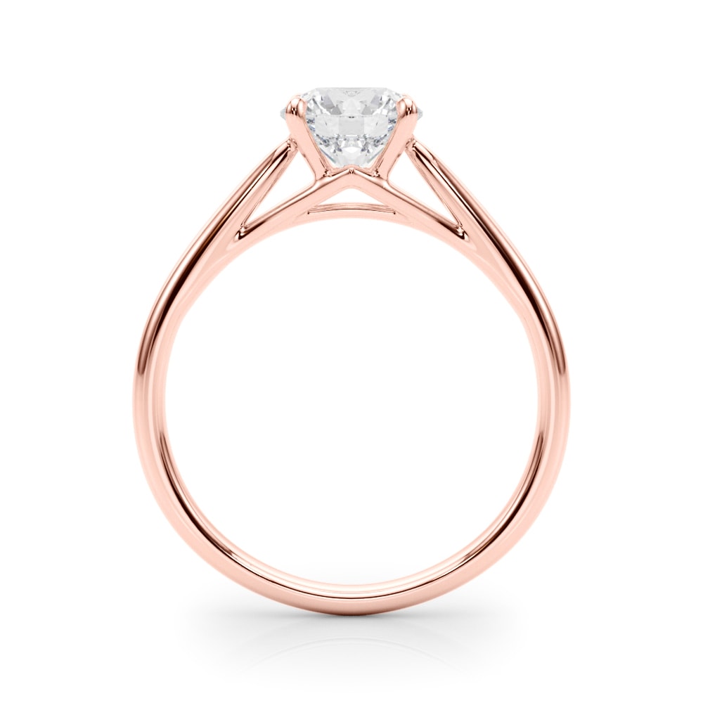 18K Rose Gold 1 ct tw Solitaire Diamond Engagement Ring