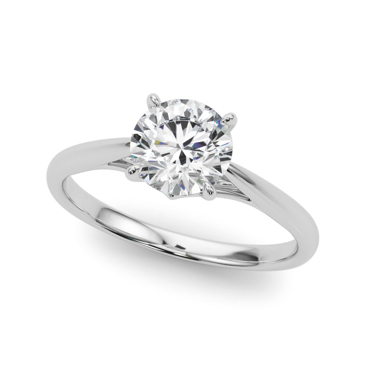 1 CT Platinum Round Diamond Engagement Ring