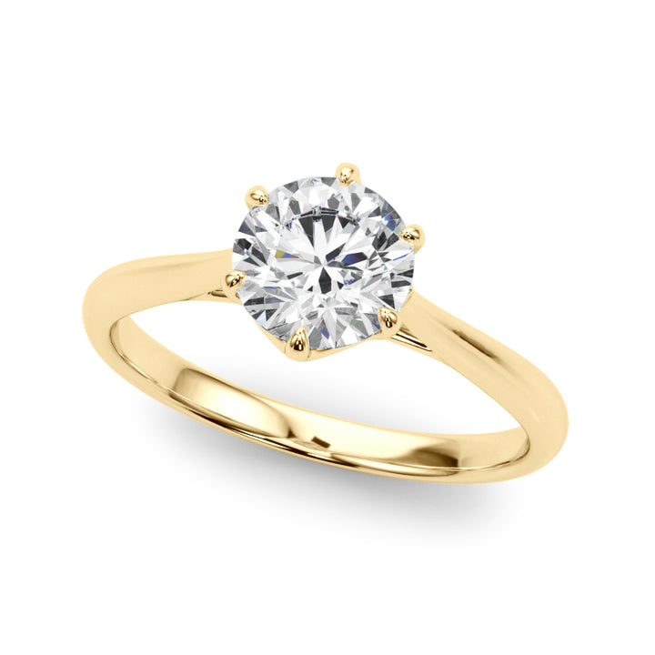 14K Yellow Gold 1ct Diamond Solitaire Engagement Ring