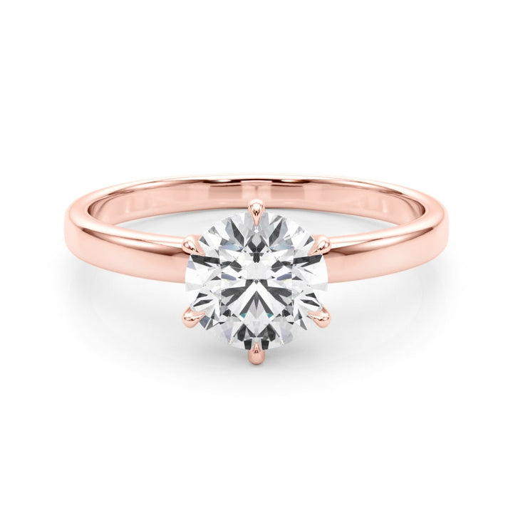 18K Rose Gold 1 ct tw Solitaire Diamond Engagement Ring