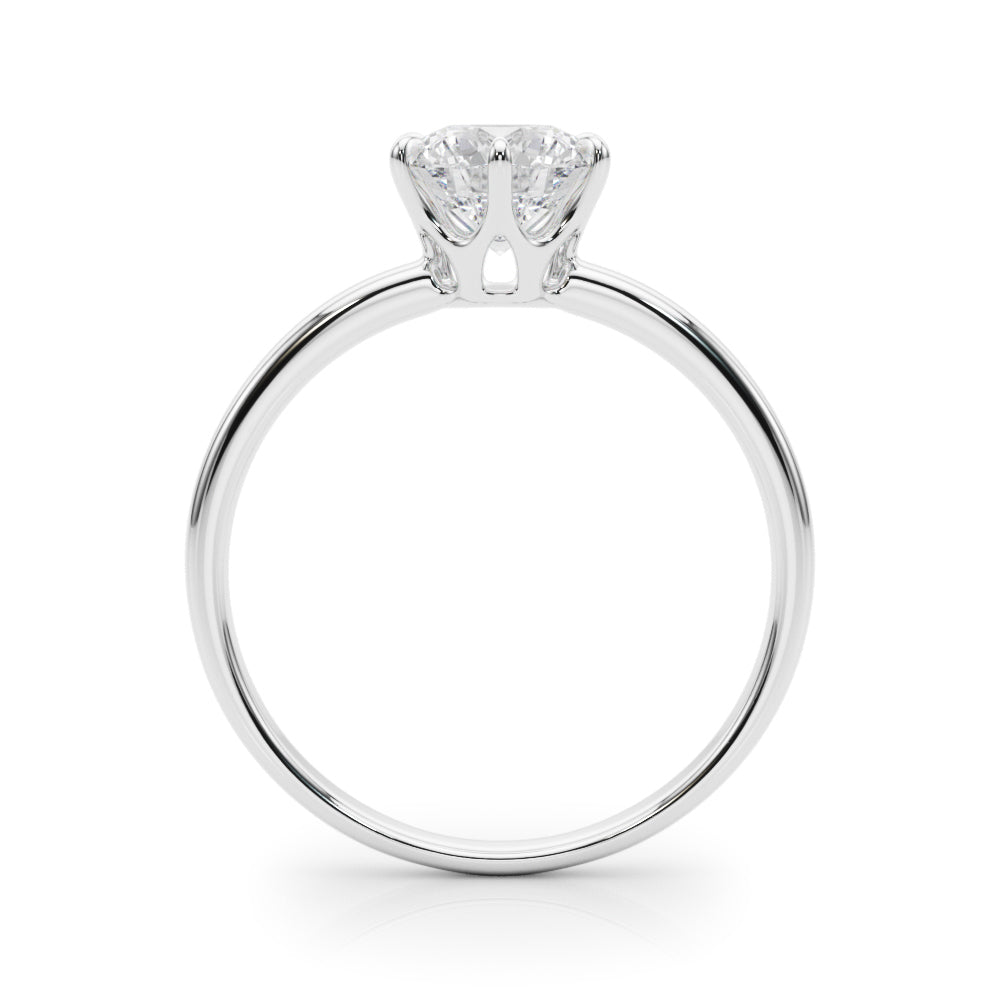 Platinum 1 CT Round Diamond Solitaire Engagement Ring