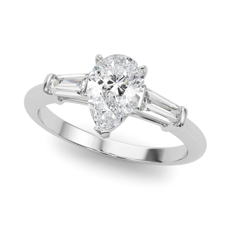 Taper Baguette Diamond Engagement Ring