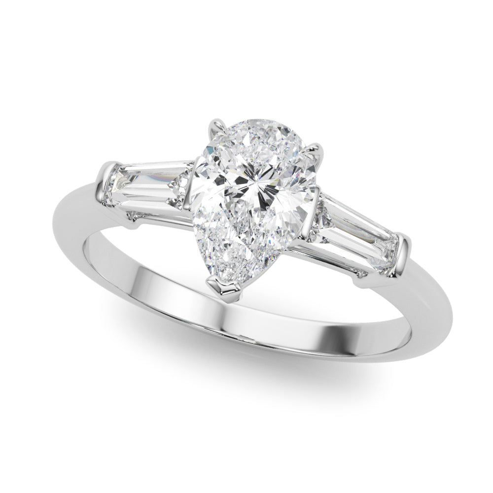 Taper Baguette Diamond Engagement Ring
