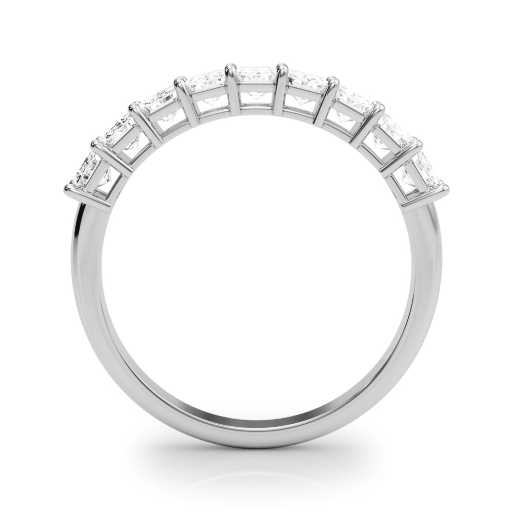 Platinum Emerald Diamond Wedding Ring | 1.33 ctw