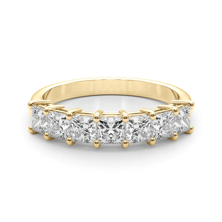 18K Yellow Gold Square Diamond Wedding Ring